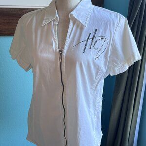 Harley-Davidson Women's Rhinestone Embellished Shirt - XL